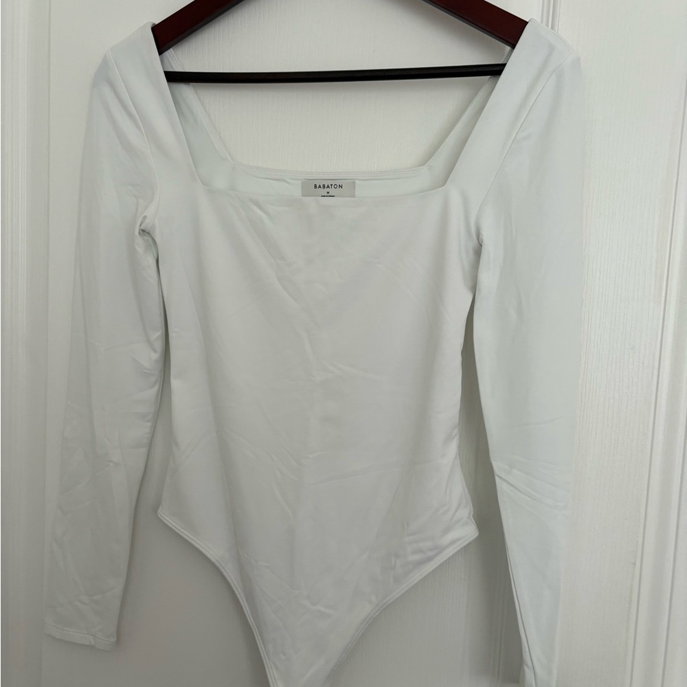 Babaton Ivory Long Sleeve Bodysuit
